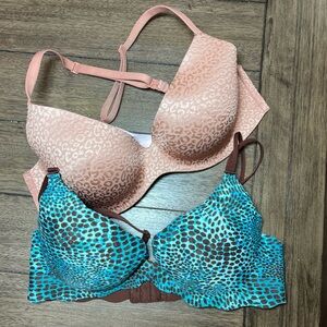 Victoria’s Secret Very Sexy Push Up Bra Bundle 36C Demi Leopard Animal Print